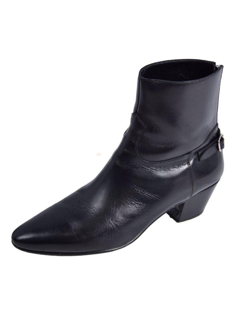 Celine Boots Jakuno Back Zipper Shoes Leather Black